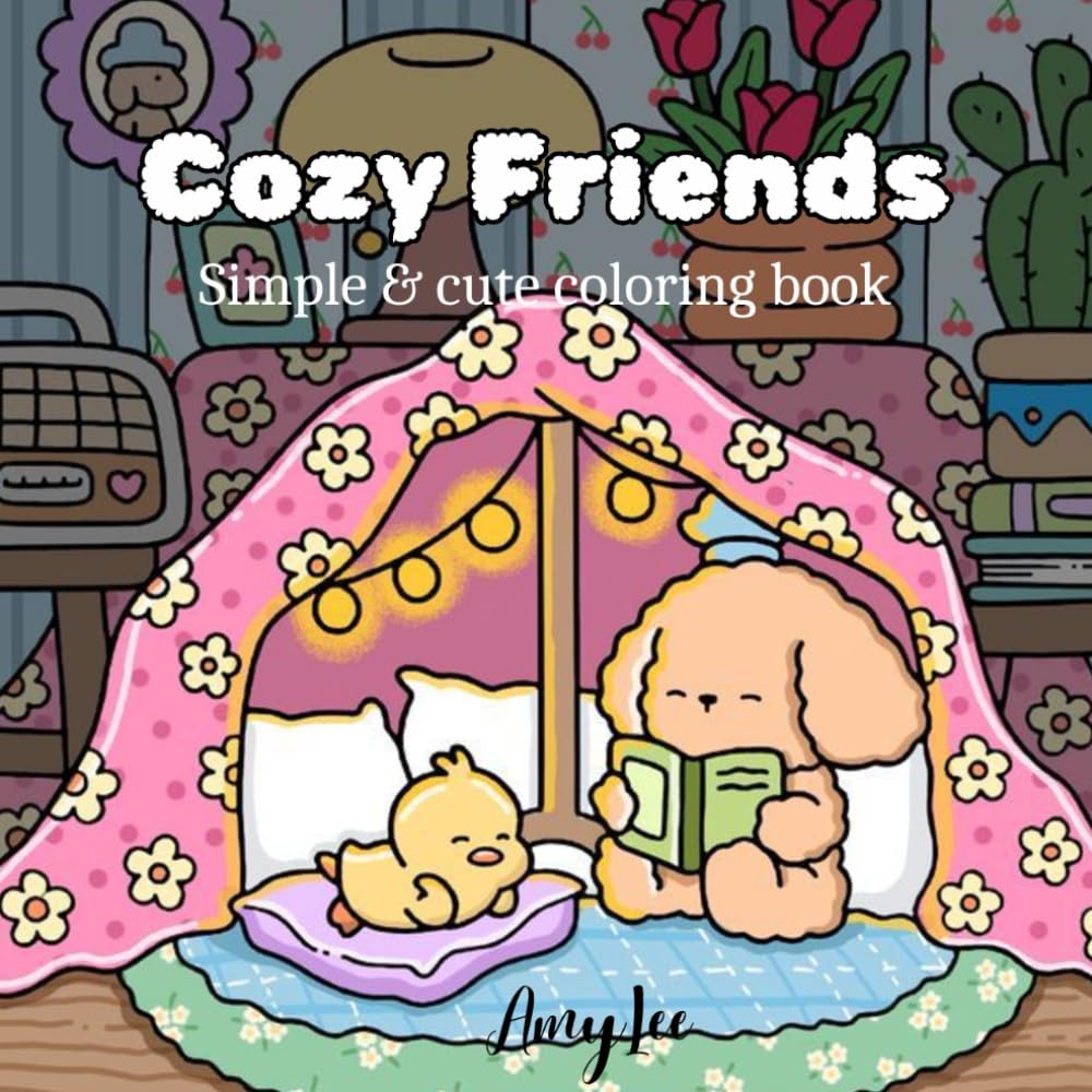 Cozy Friends: Simple & Cute Coloring Book