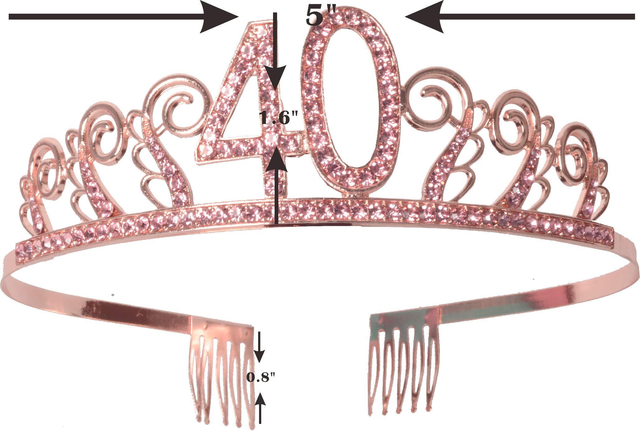 40th Birthday Decorations Women 40th Birthday Tiara Crown 40th
