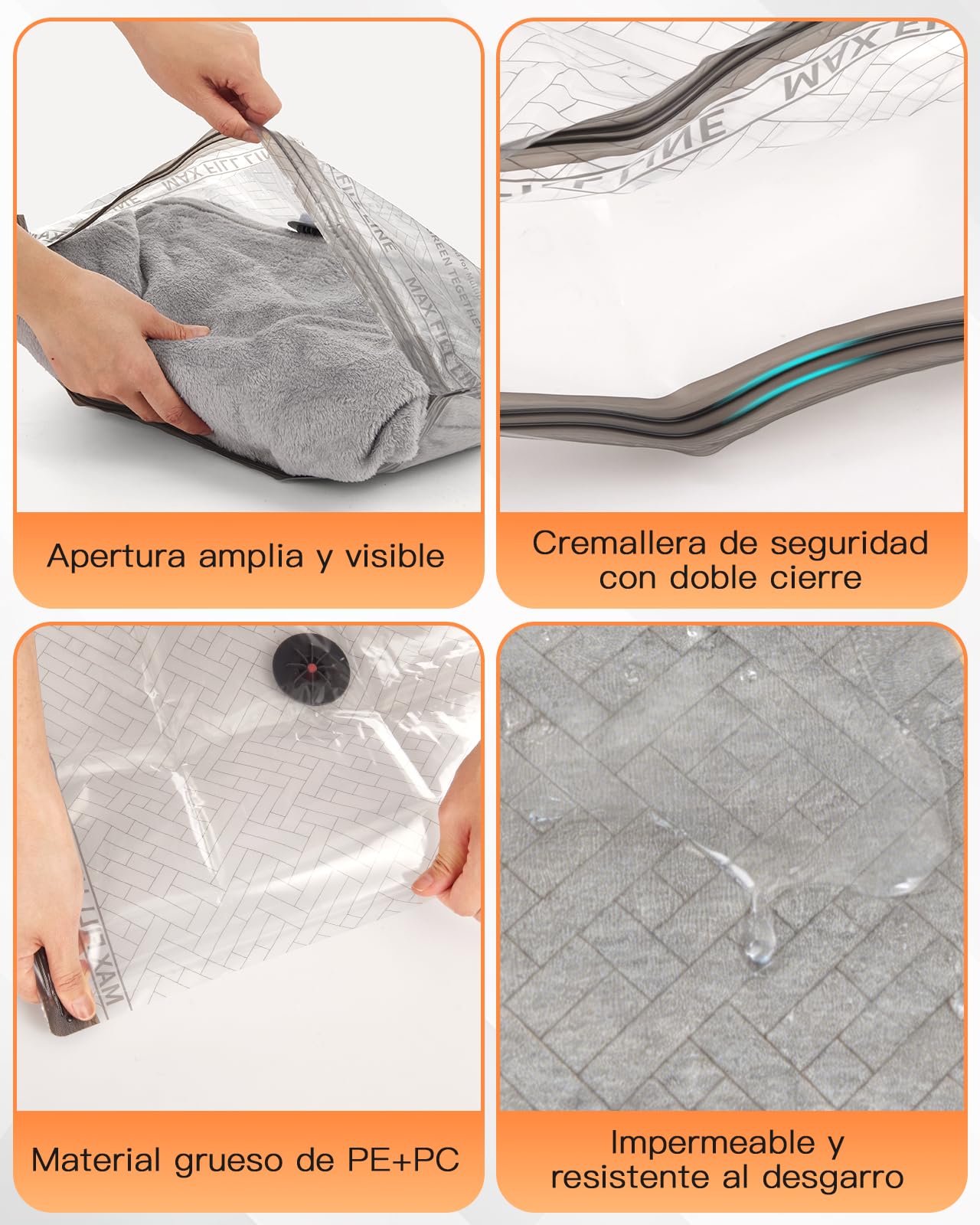 Bolsas de Vacio Ropa Viaje Con Bomba EléCtrica Inalámbrica, 15 Bolsas Envasar al Vacio Ropa Compresion(5*40x50cm,5*40x60cm,5*50x60cm), Vacuum Storage Bag Maquina Saco Vacuo Para Casa y Maleta Cabina — view 7