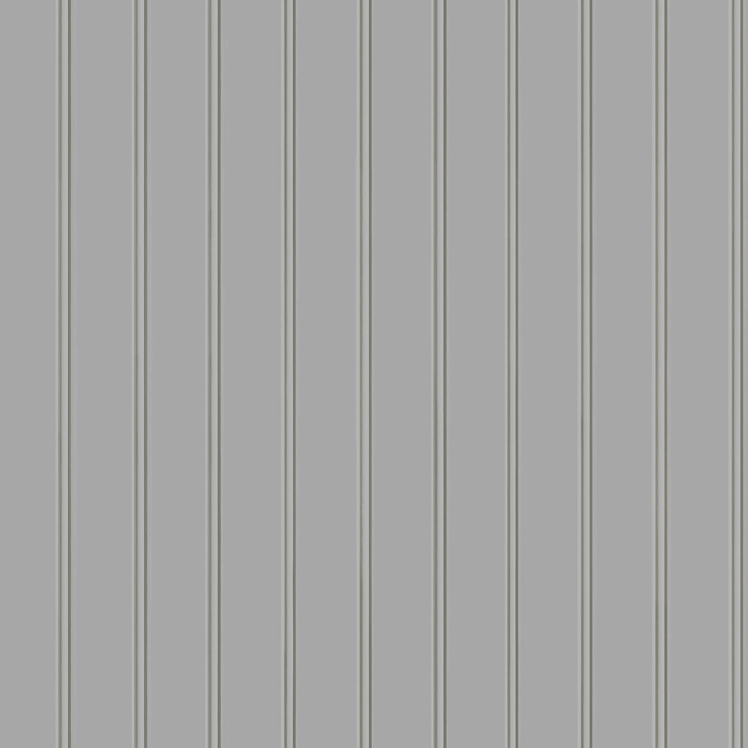Tempaper Grey Beadboard Removable Peel and Stick Wallpaper, 20.5 in X 16.5 ft, Made in The USA, Winter Grey
