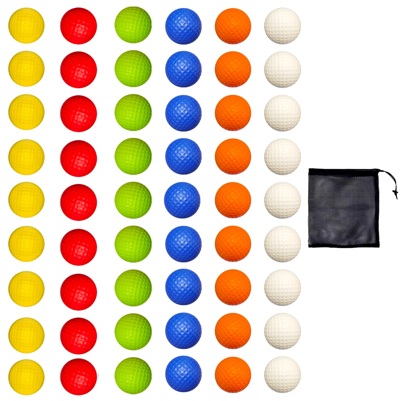 QEOCP Foam Golf Practice Balls 16 or 54 Pack Soft Limited Flight Golf Balls, Perfect for Indoor and Backyard Swing Practice!…