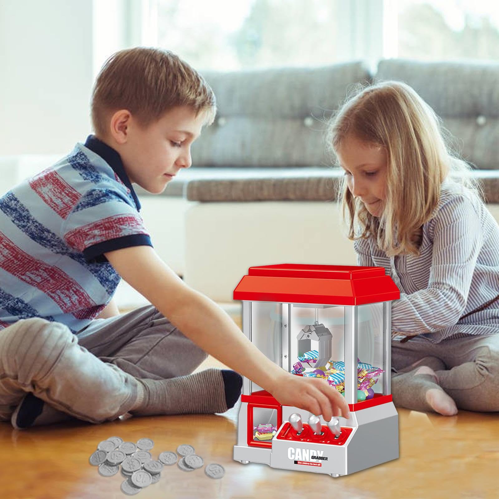 Piccola macchina mattinaio nel design giusto facilmente portatile | macchina musicale | Dimensioni portatili con musica nostalgica e funzionamento di monete per bambini divertenti