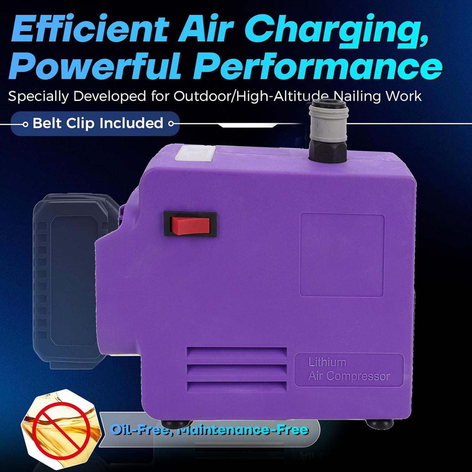 Luocute Compresor de Aire Inalámbrico 175PSI para Batería 18V