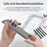 Vista 4 de DOME GLASS Whitestone [Auténtica cobertura completa] Protector de pantalla de vidrio templado para Galaxy S24 Plus con lámpara UV [2 unidades]