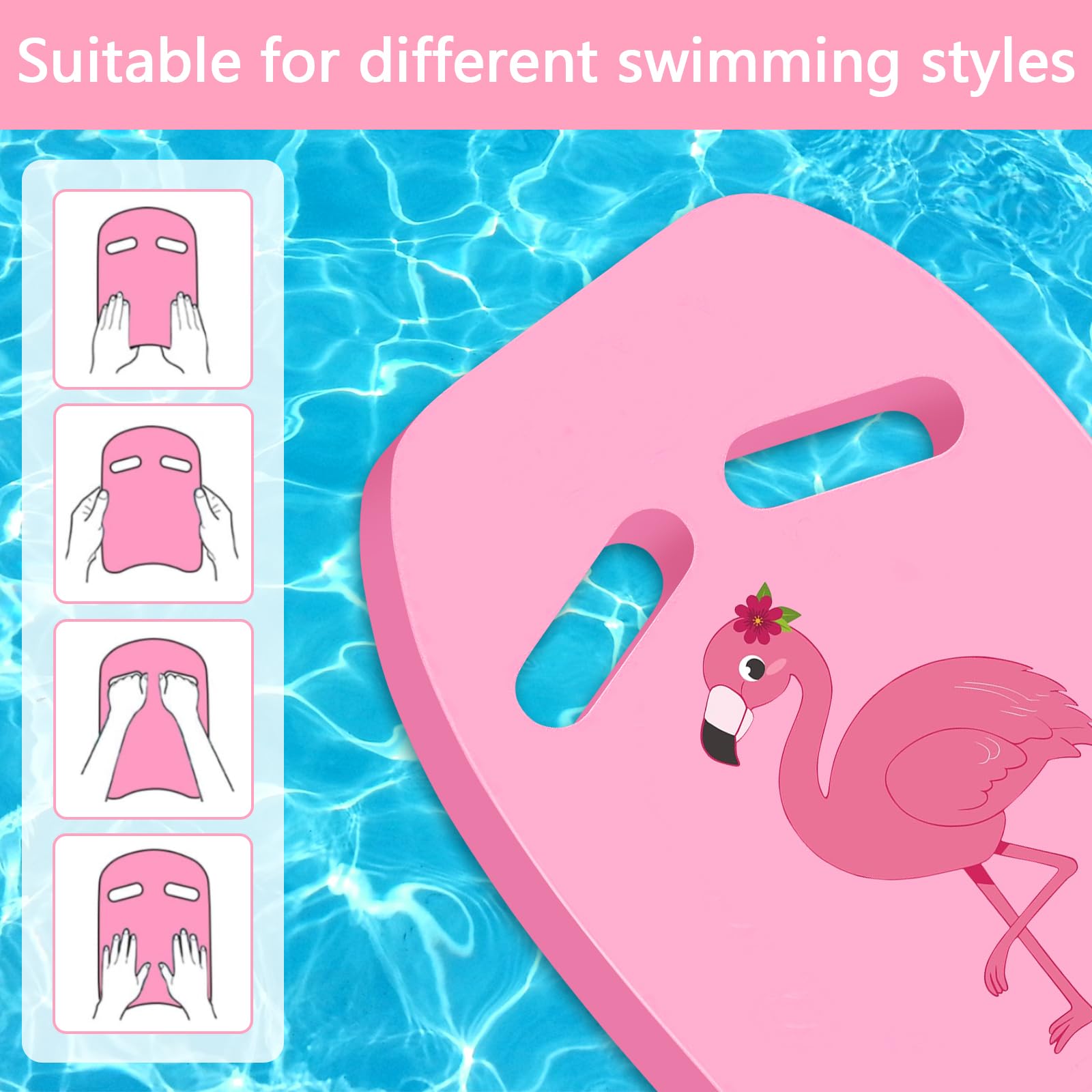 Tabla de natación, Tabla de Natación para Niños a Partir de 3, Tabla de natación Kickboard para niños, con Patrón Lindo Equipo Auxiliar de Ejercicio en Piscina para Principiantes