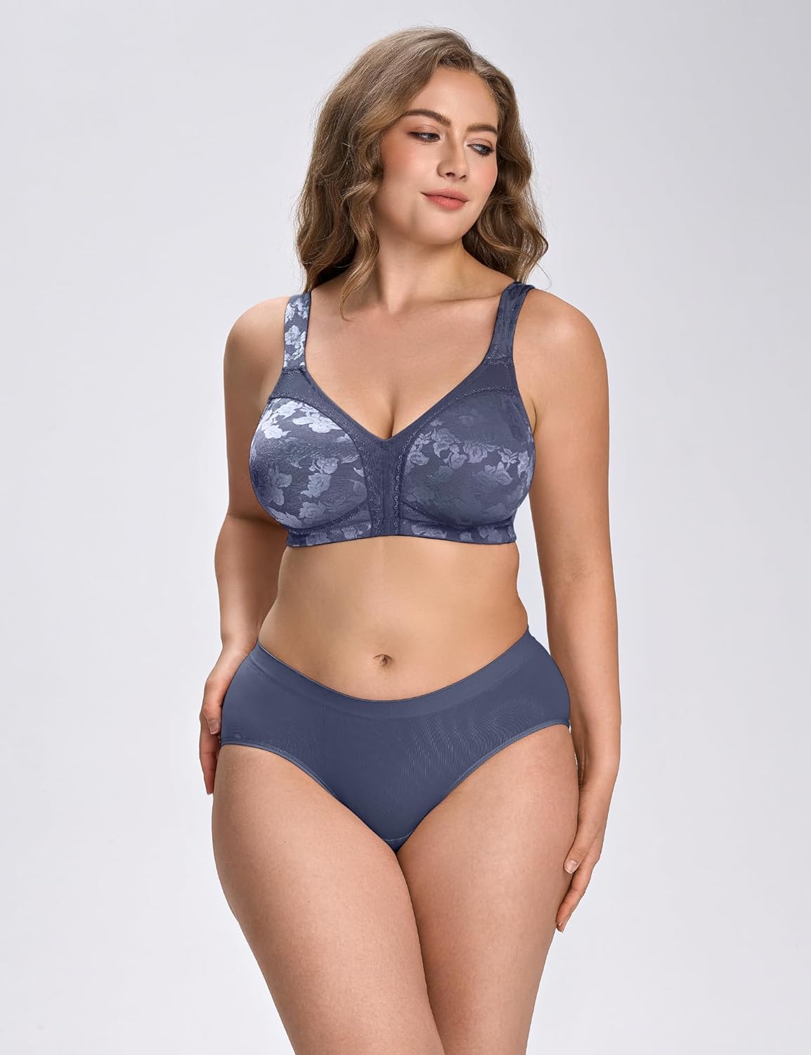 Wingslove Women's Minimizer Bras Full Coverage Wirefree Comfort Plus Size Bra Large Bust Non Padded - Image 6