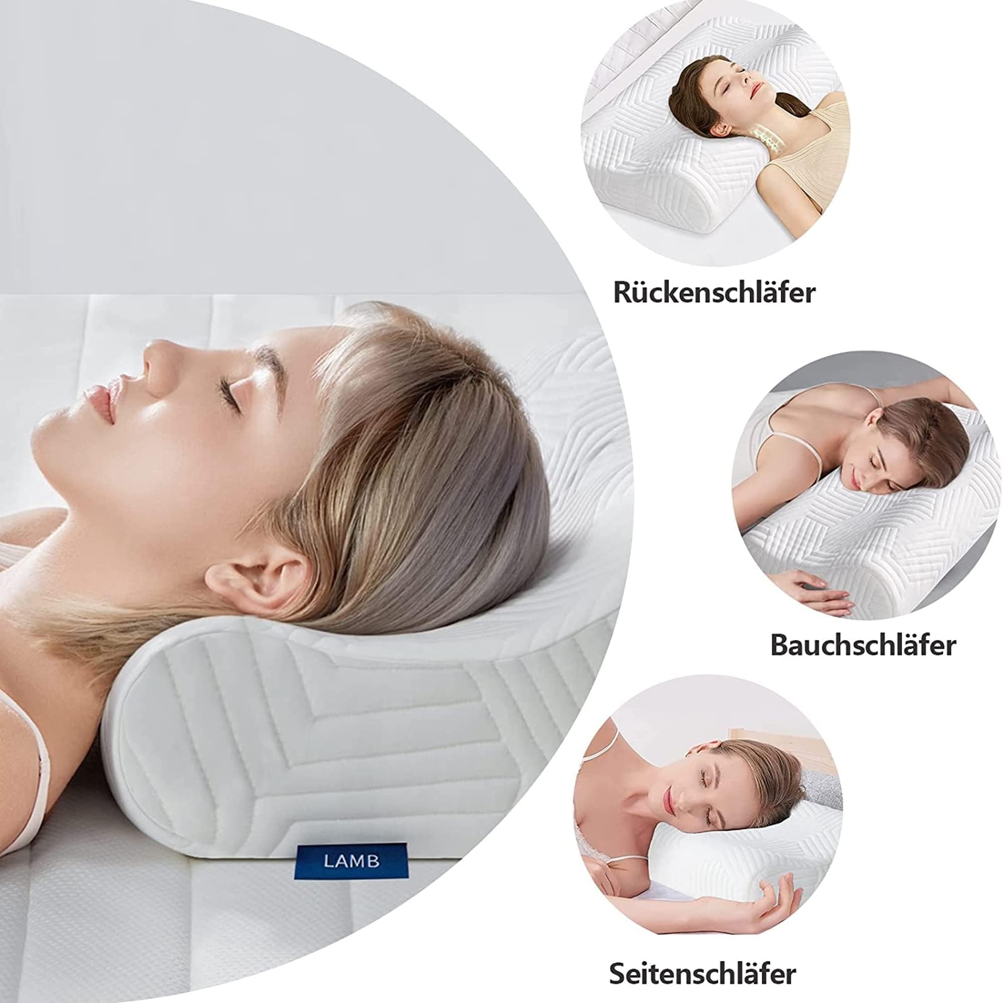 LAMB Höheneinstellbares Memory Foam Kissen Kopfkissen