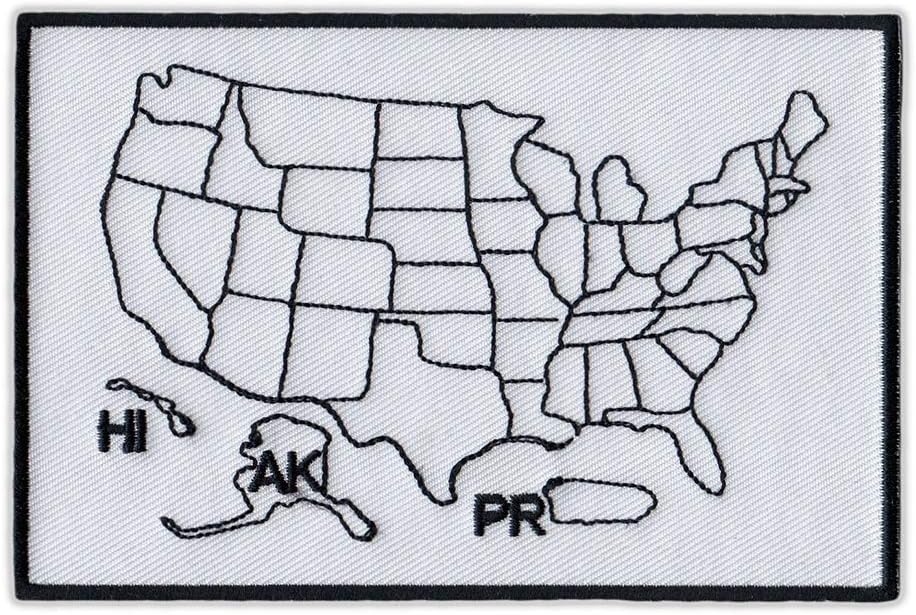 Patch (Sew On) States Traveled Map Color in States You