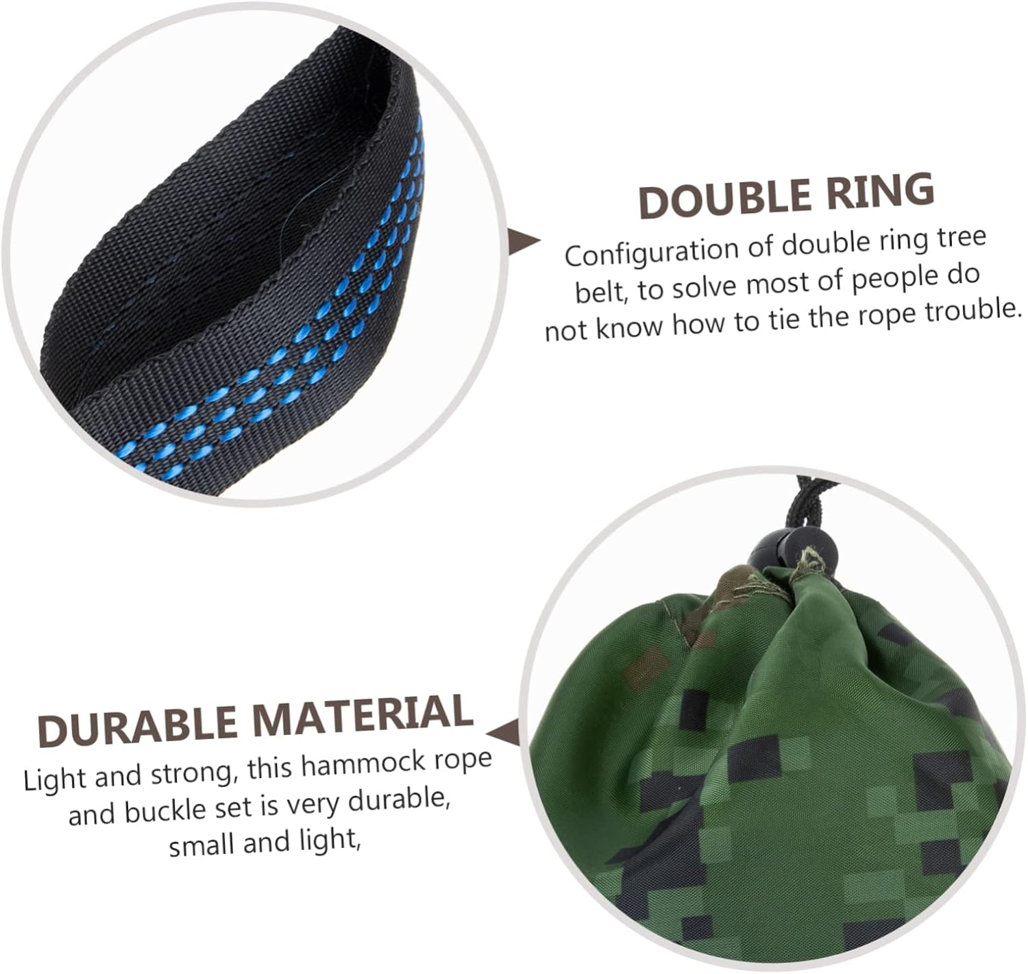 Toddmomy 3sets Hammock Tree Straps Outdoor Support Straps for Easy Installation Strong Bearing Capacity Convenient for Swings and Hammocks Includes Double and Storage Bag
