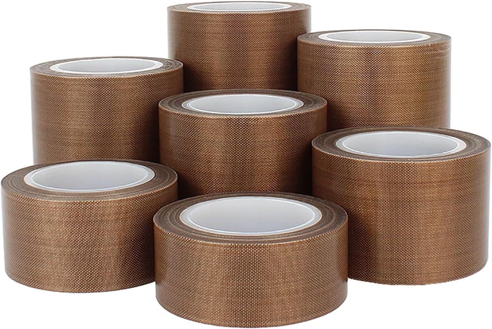 Nastro isolante in fibra di vetro ad alta temperatura - 0,18 mm di spessore, 30-50 mm di larghezza, adesivo PTFE for macchine sigillatrici sottovuoto e industrie elettriche - 10 metri di lung