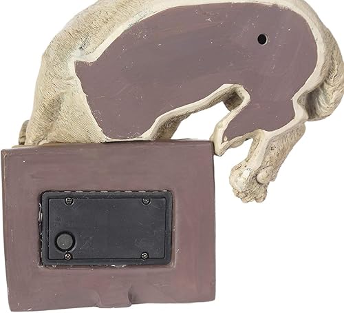 Miniatura 8 de Topadorn Estatua de perro de resina Estatua de energía solar al aire libre lindo cachorro para decoración de jardín, perro lee un libro