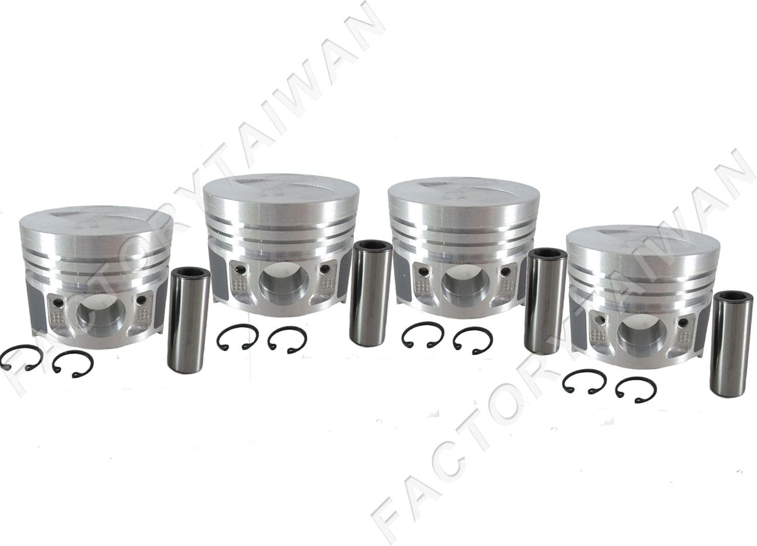 Factorytaiwan Piston Set Oversize 78mm (+0.50mm) for Kubota V1505 x 4PCS