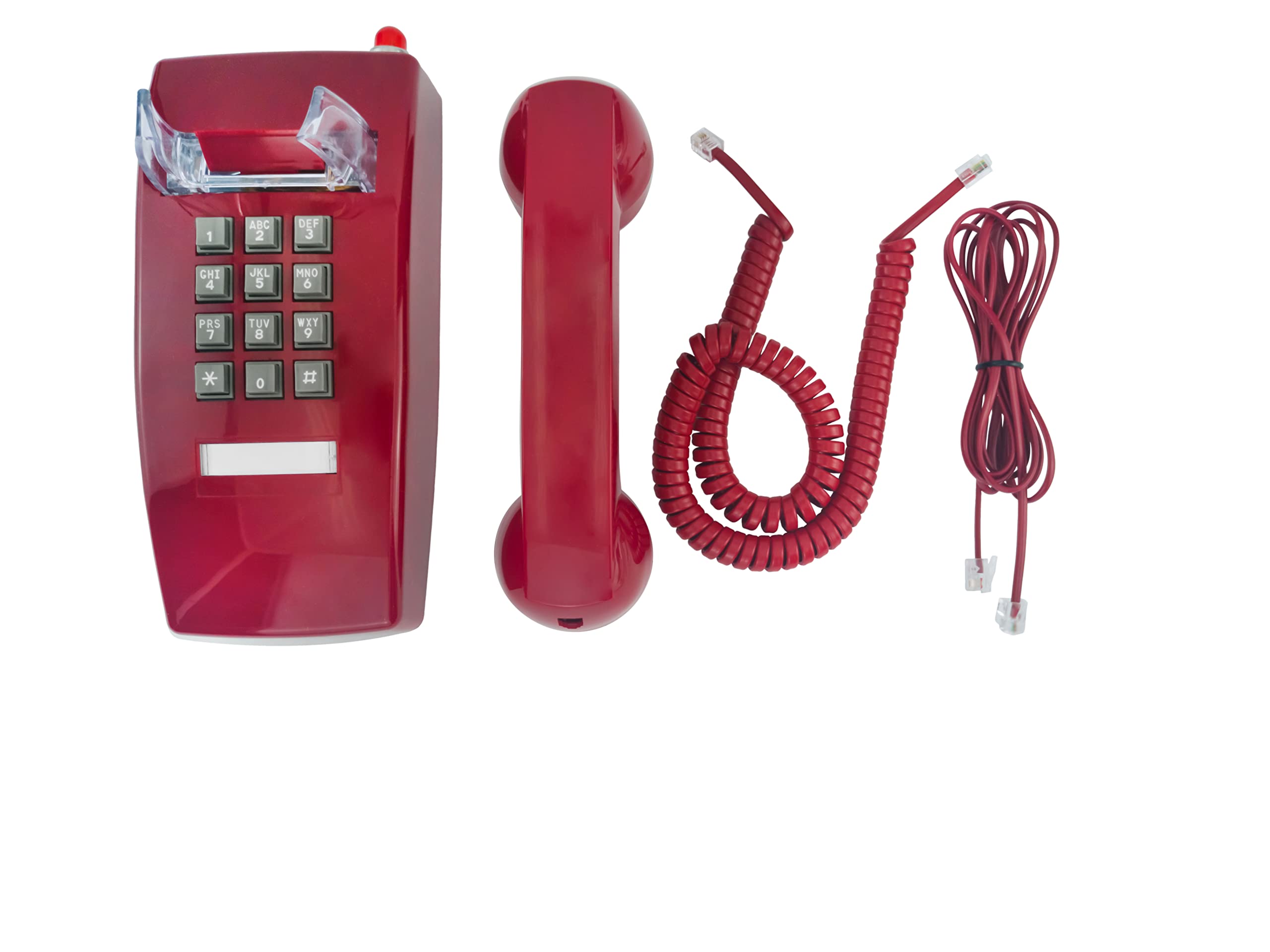 Opis Technology Opis WallFon Cable in rosso: telefono da parete nostalgia cablato per veri amanti del retrò