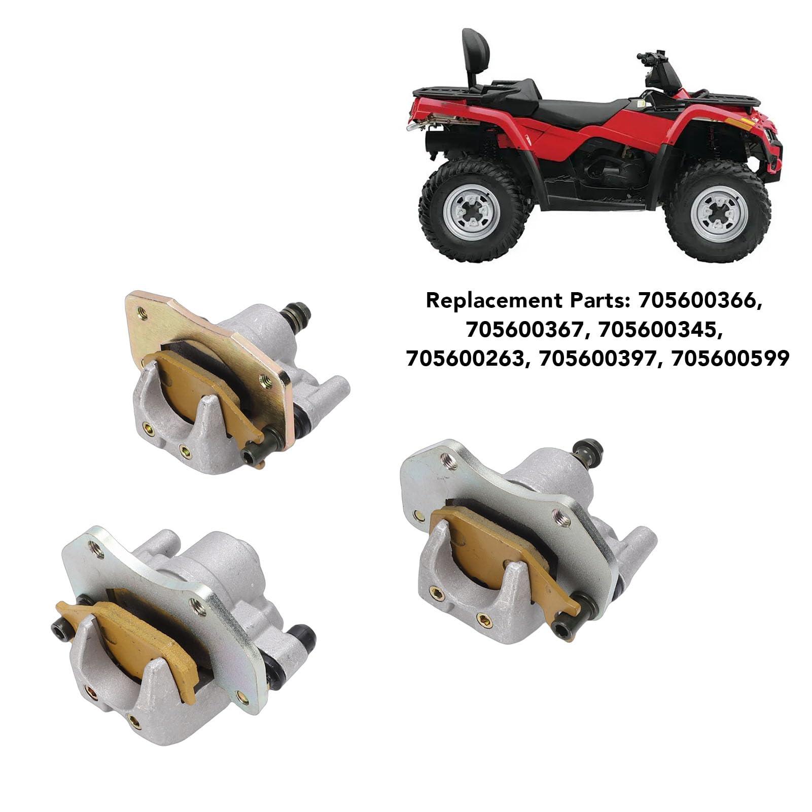 Zestaw Przednich Zacisków Hamulcowych z Klockami Zamienniki dla Outlander 330 400 500 650 800 Max 400 500 650 800 ATV, Lewe Prawe Zaciski i Klocki Hamulcowe