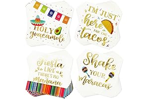 Blue Panda 100 Pack Mexican Fiesta Napkins