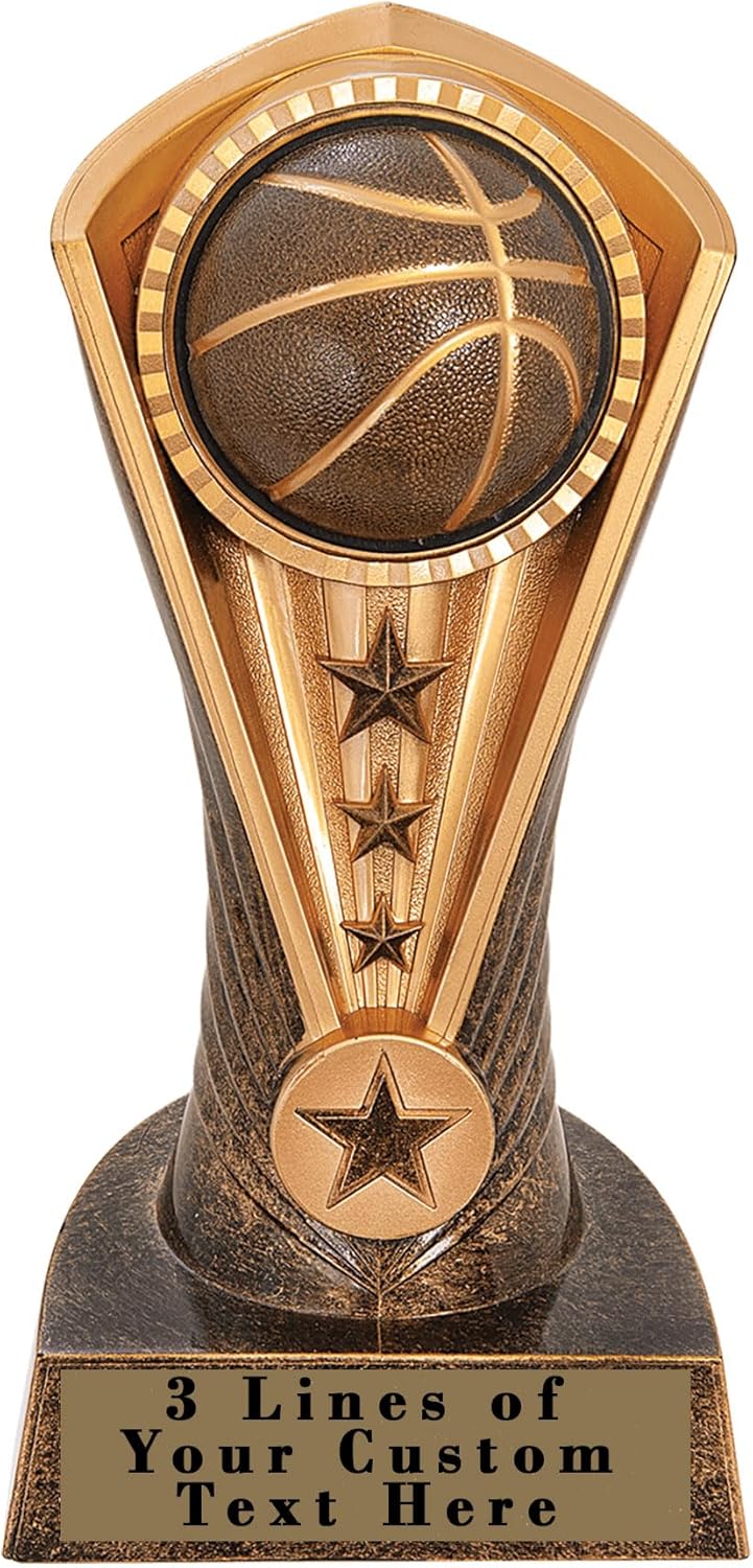 Express Medals Engraved or Blank, Single or Pack of 12, 6.5 Inch Cobra Basketball Trophies