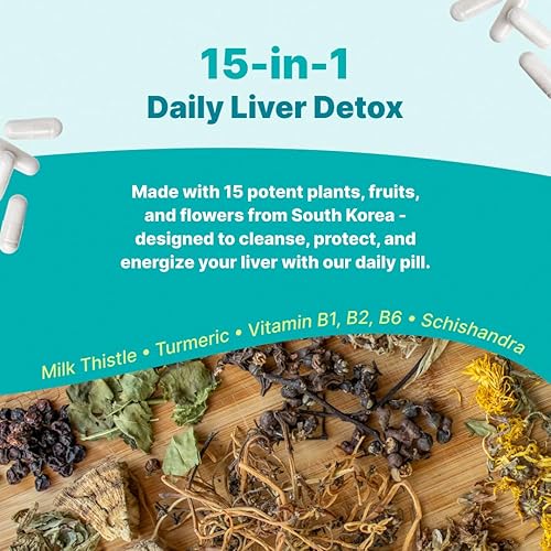 Miniatura 4 de The Plug Liver Cleanse Detox & Repair Cardo mariano (silimarina), cúrcuma, raíz de diente de león y vitamina B, cápsulas herbales para apoyo