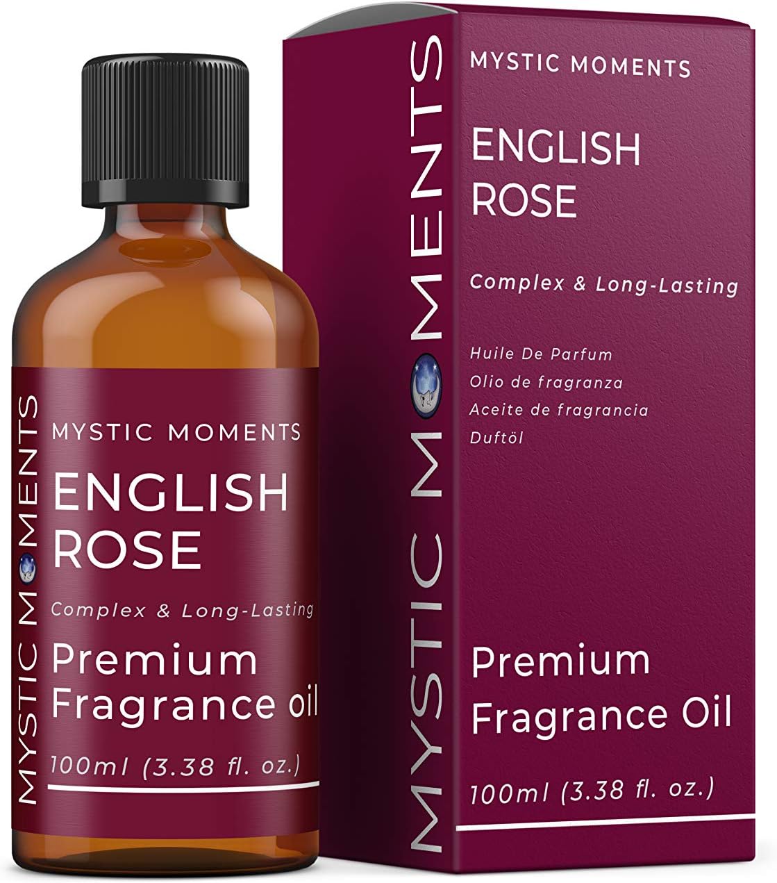 Mystic Moments | English Rose Fragrance Oil 100ml | Classic Floral Aroma | Romantic, Fresh Scent for Candles, Soap & Home Fragrance