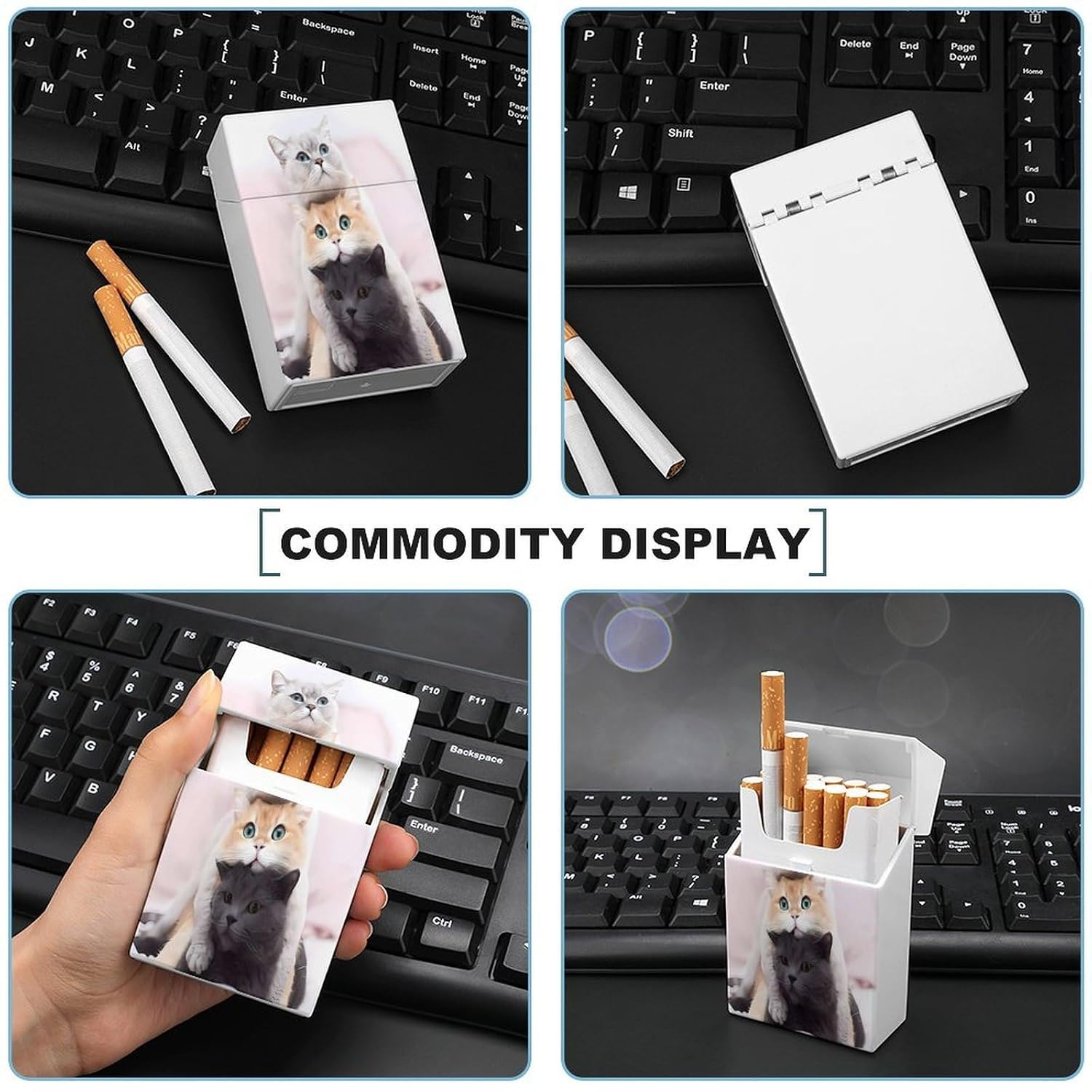 Cats Plastic Cigarette Case King Size for Men Women image 5