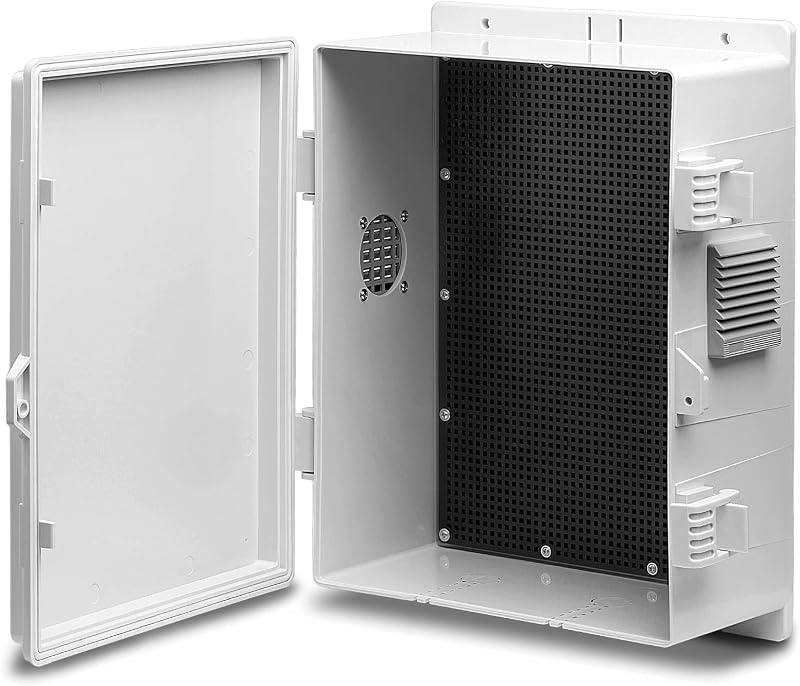 Namunanee Outdoor Electrical Junction Box, ABS Water Resistant Enclosure with Internal Mounting Panel & Hinged Cover (13" H* 9.2" L* 5.6" W)