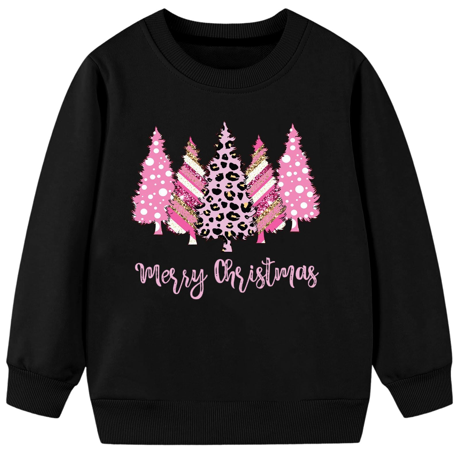 tiorhooe Weihnachtspullover Kinder Weihnachtsbaum Sweatshirt Xmas Pullover Langarmshirt 3-9 Jahre