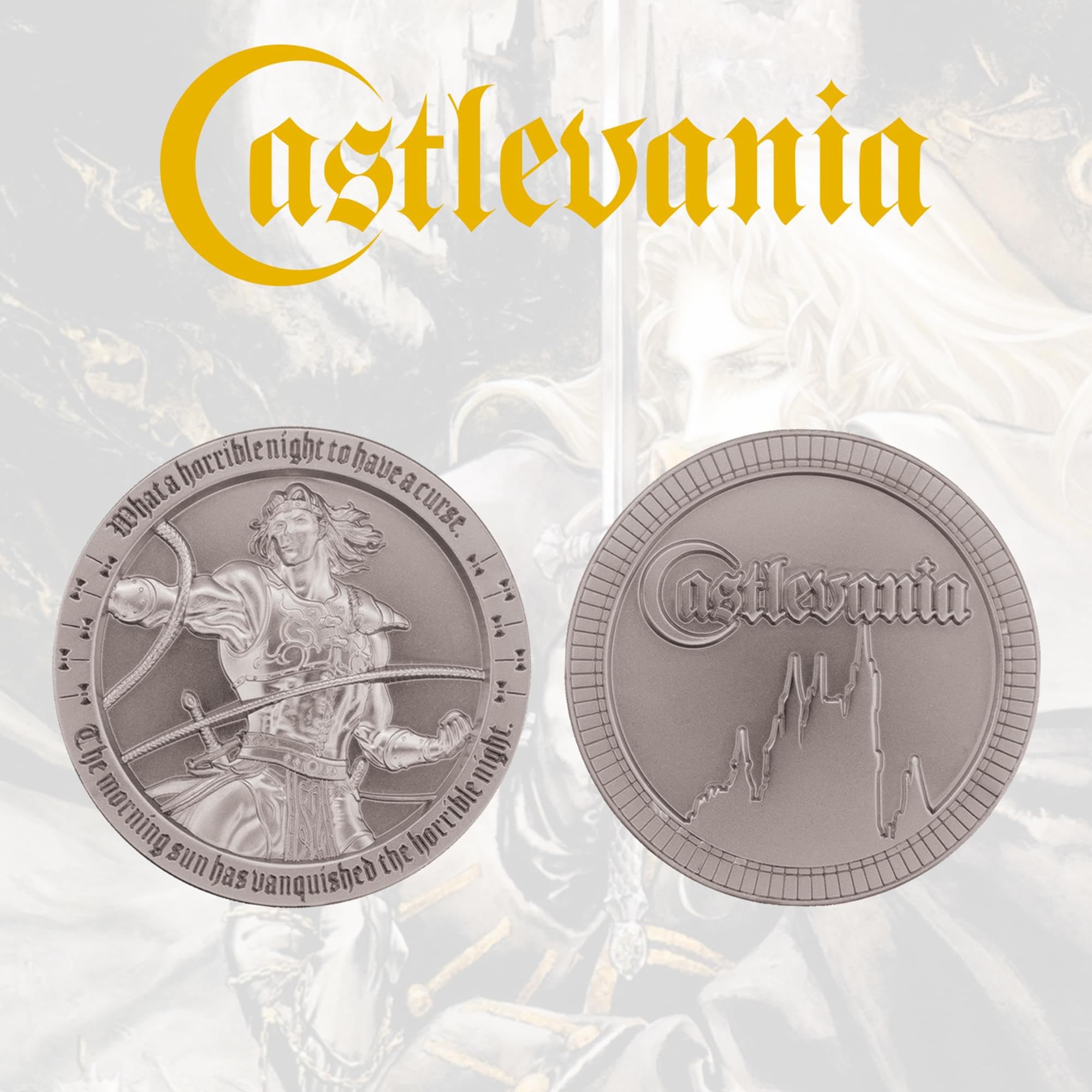 Pièce de collection Castlevania Simon Belmont Limited Edition - 38 mm - Produit sous licence officielle numérotée