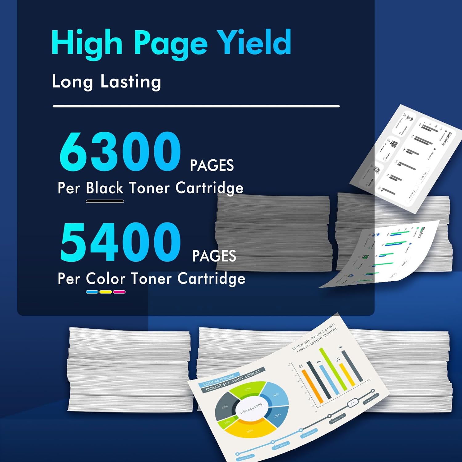 508A Toner Cartridge 4 Pack Set | M553 Compatible for HP 508A 508X CF360A CF361A CF362A CF363A for Laserjet Color M552dn M553dn M553n M553x MFP M577 M553 Printer Ink | Black Cyan Yellow Magenta