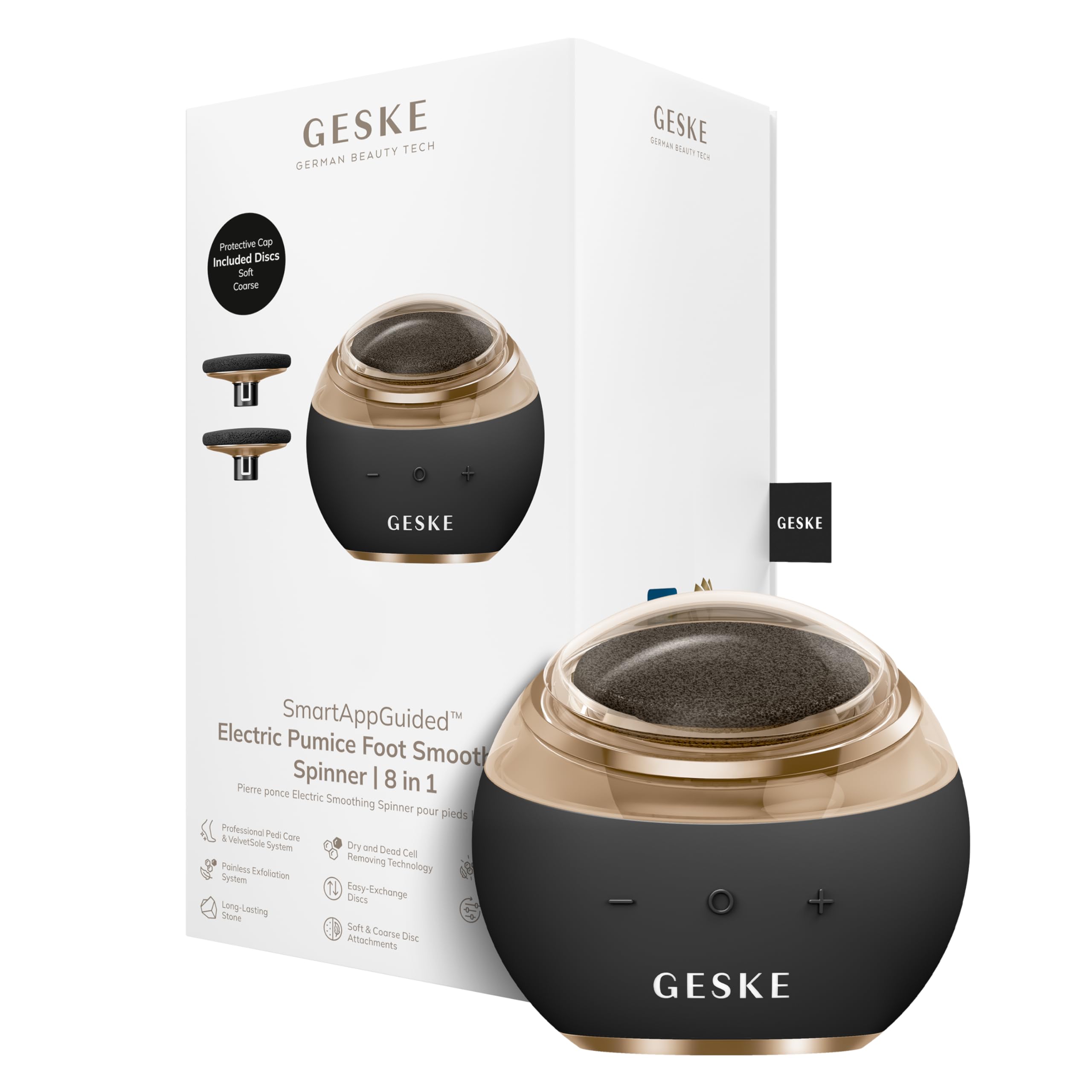 GESKE Electric Pumice Foot Smoothing Spinner | 8 in 1 | Fußfeile