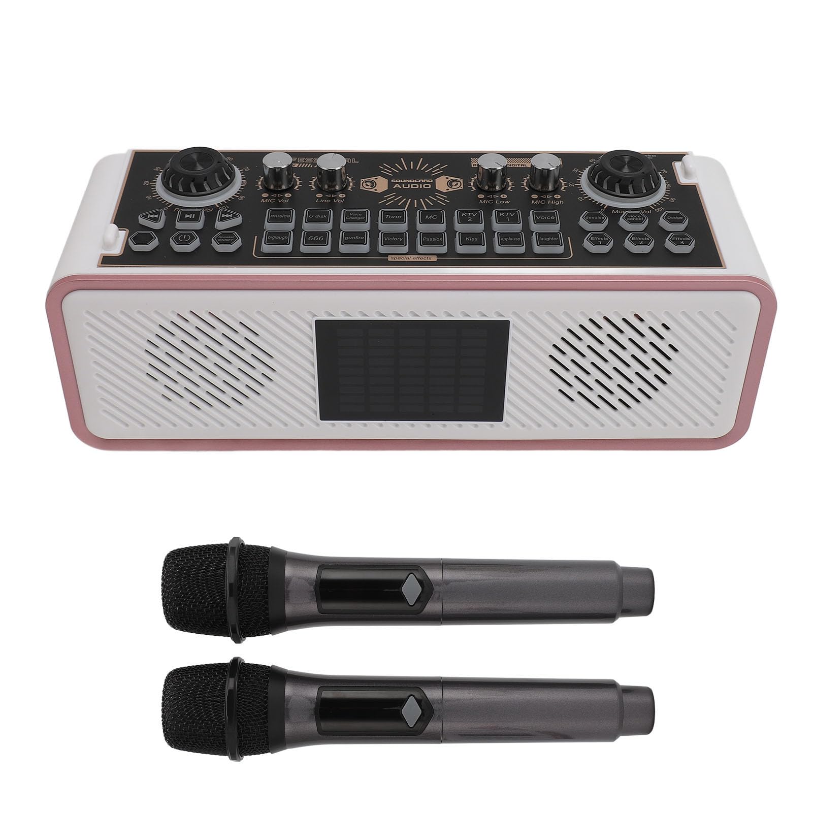 Pacchetto Attrezzatura per Podcast, Mixer Audio Scheda Audio Dal con Scheda Mixer Audio, Microfono per Podcast a Condensatore, Ricarica di Tipo C, Mixer DJ Podcast Starter