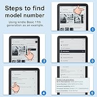 Vista 2 de CoBak Funda para Todos los Kindle Nuevos de 6 Pulgadas 2024 y 2022 (11ª Generación) - Cubierta Inteligente de Cuero PU, Suspensión y Activación