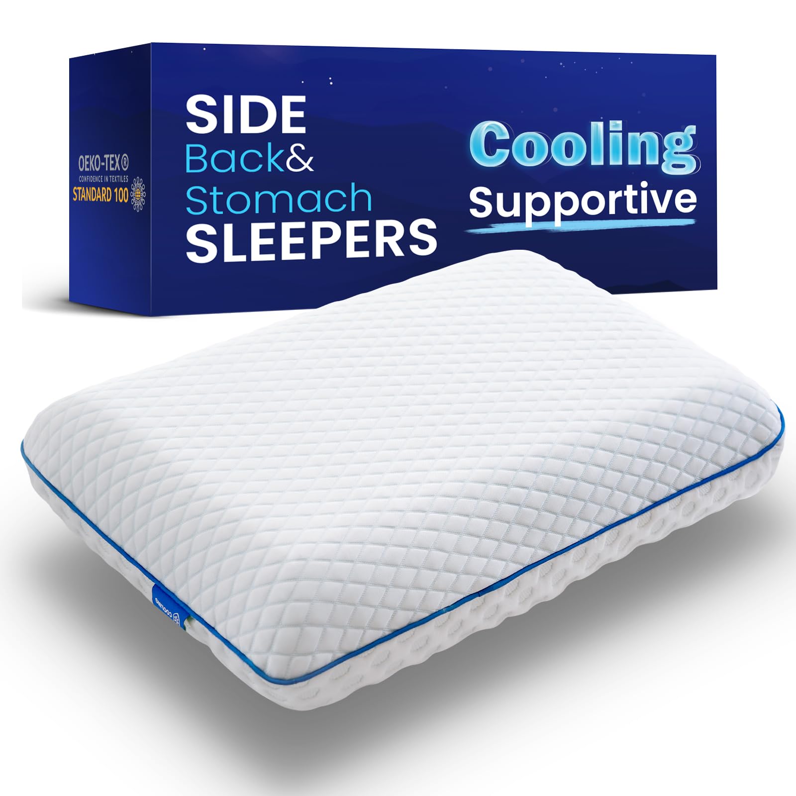 Fulocean Cooling Gel Memory Foam Pillow Standard Size