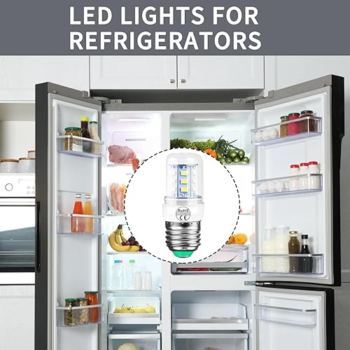 Miniatura 4 de Paquete de 2 bombillas LED D34L de repuesto para refrigerador de 3.5 W compatibles con congelador (110 V-240 V luz blanca) AP6278388 PS12364857