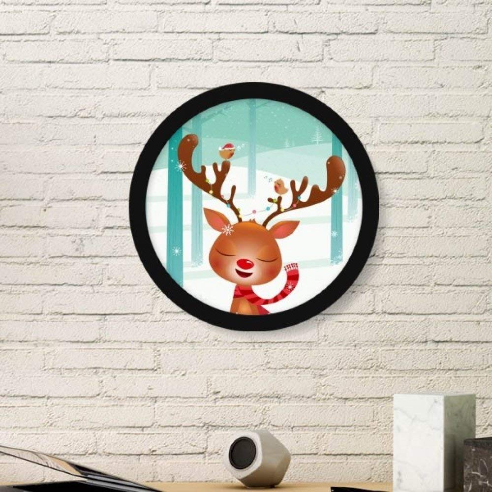 Art prints cerf mignon Noël cadre noir parfait pour embellir votre salon