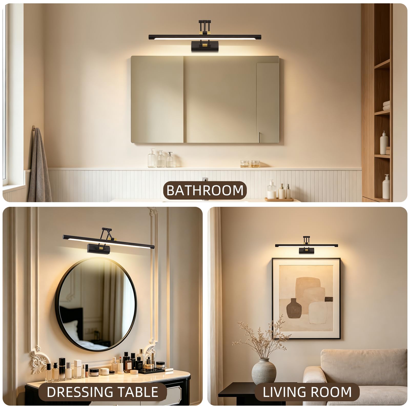 Applique murale LED 12W 57CM 4000K IP44 Lampe de salle de bain