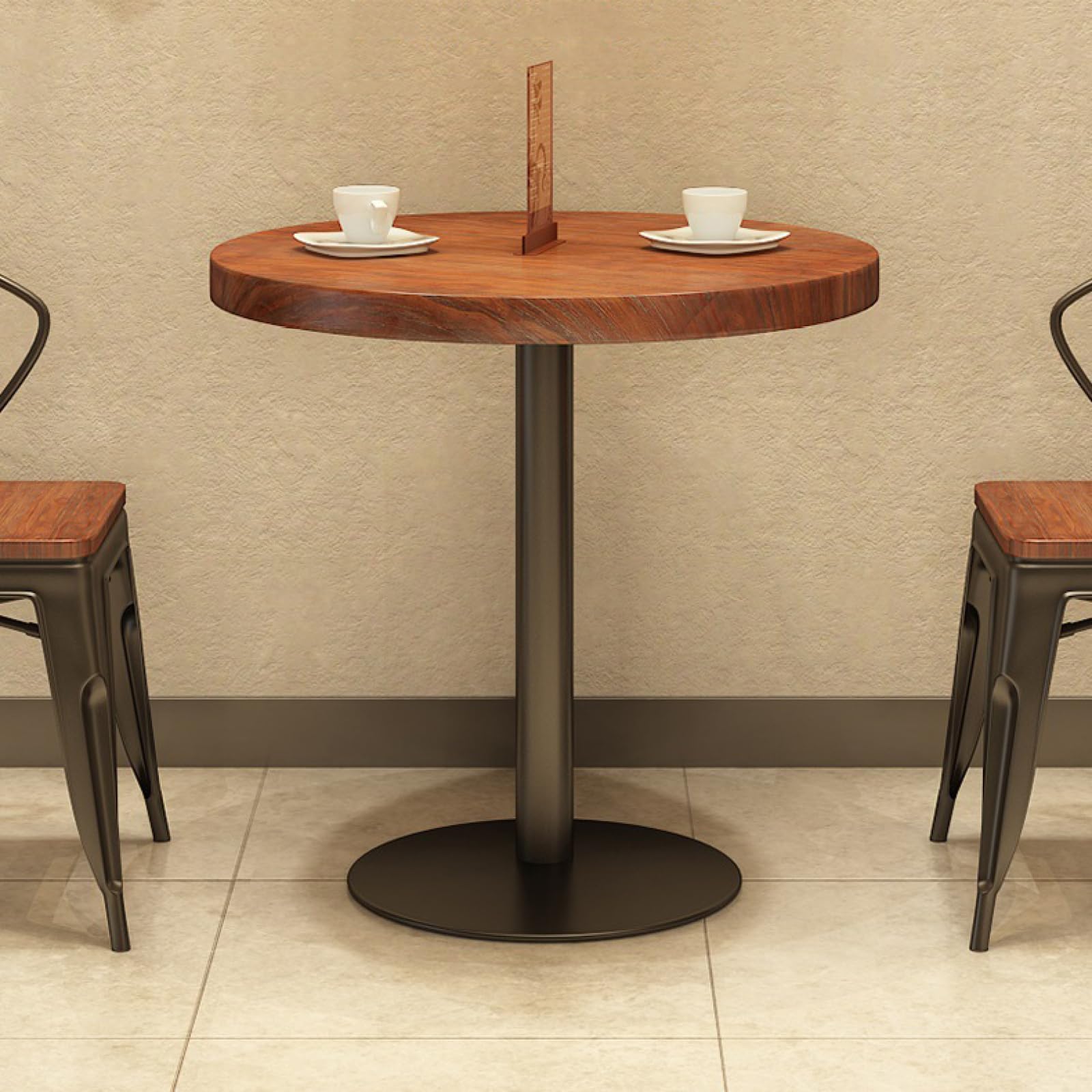 Table basse ronde bois 60cm pour aménager un petit espace salon