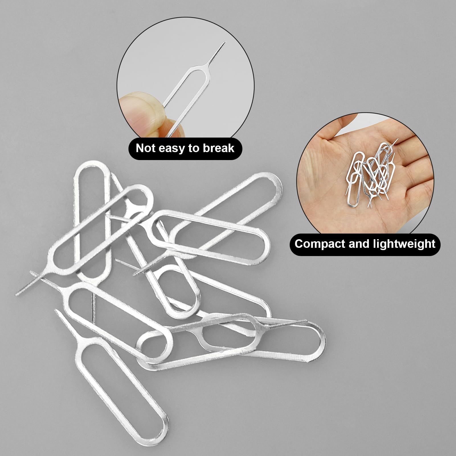 Lot De 6 Outils De Retrait De Carte SIM, éjecteur De Broche De Plateau Sim Avec Porte Cles Amovible Noir~p144640411