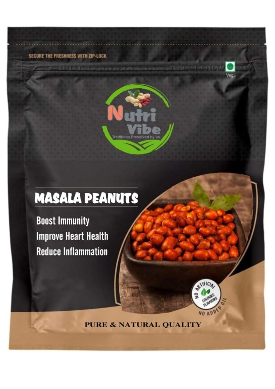 Nutri Vibe Masala Peanuts Masala Peanuts Healthy Office Snacks