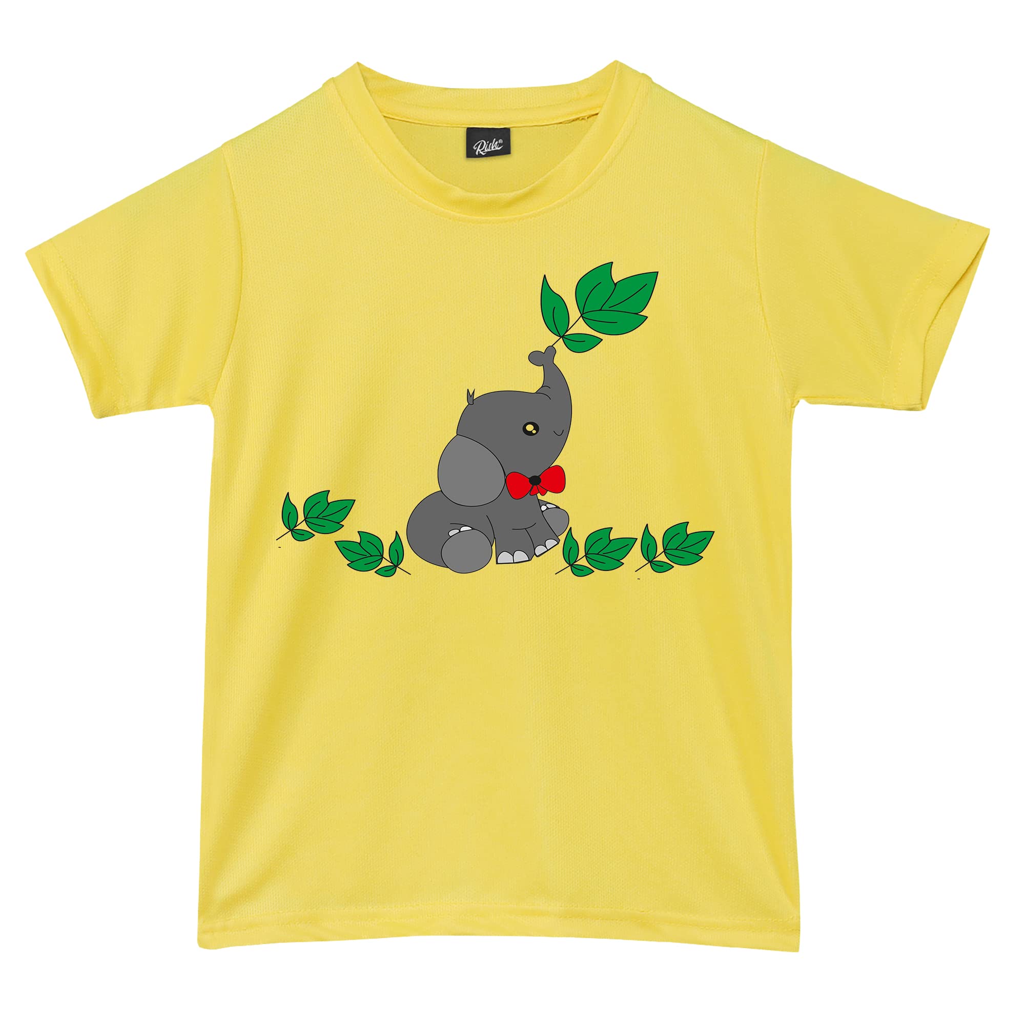 RISHTshirt for Boys and Kids | Super Soft Quick Dry Fit Fabric Elephant Printed Casuals