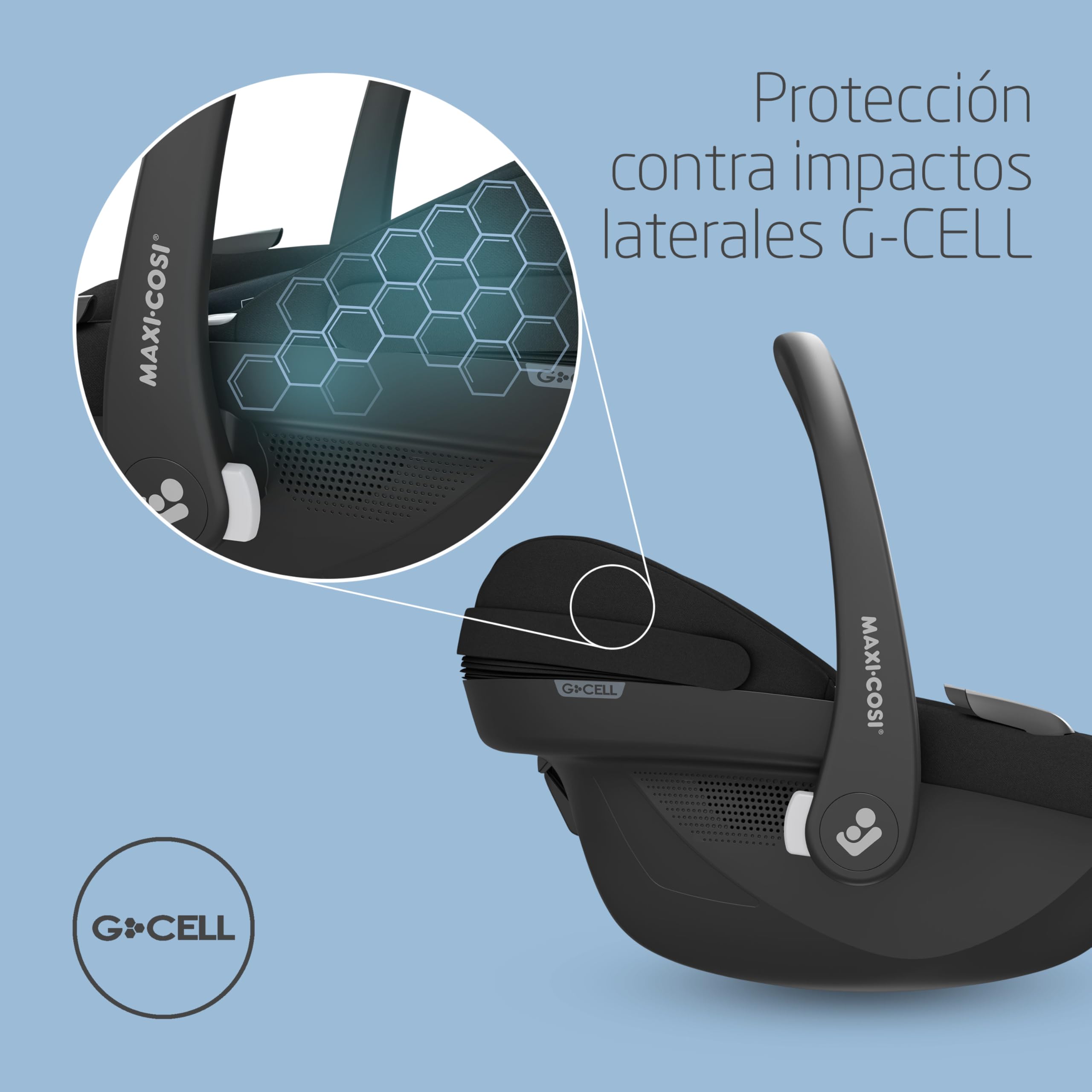 Maxi-Cosi FamilyFix S i-Size Base silla coche ISOFIX, Silla coche bebé Pebble S i-Size, Silla coche niño Pearl S i-Size - Instalación Click & Go, 0-4 a, 0-18 kg, 40-105 cm, Tonal Graphite