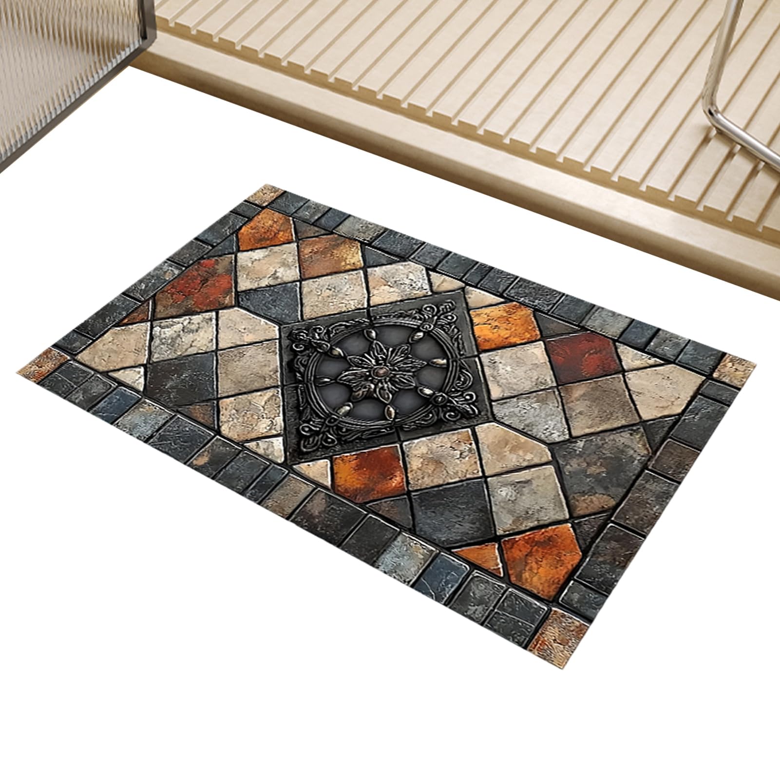 Tappeto Area Retrò Morbido Lavabile Antiscivolo | Tappeto Decorativo Ingresso Ingresso Soggiorno Sala Da Pranzo Bagno Cucina Balcone Amanti Arredamento Proprietari Casa