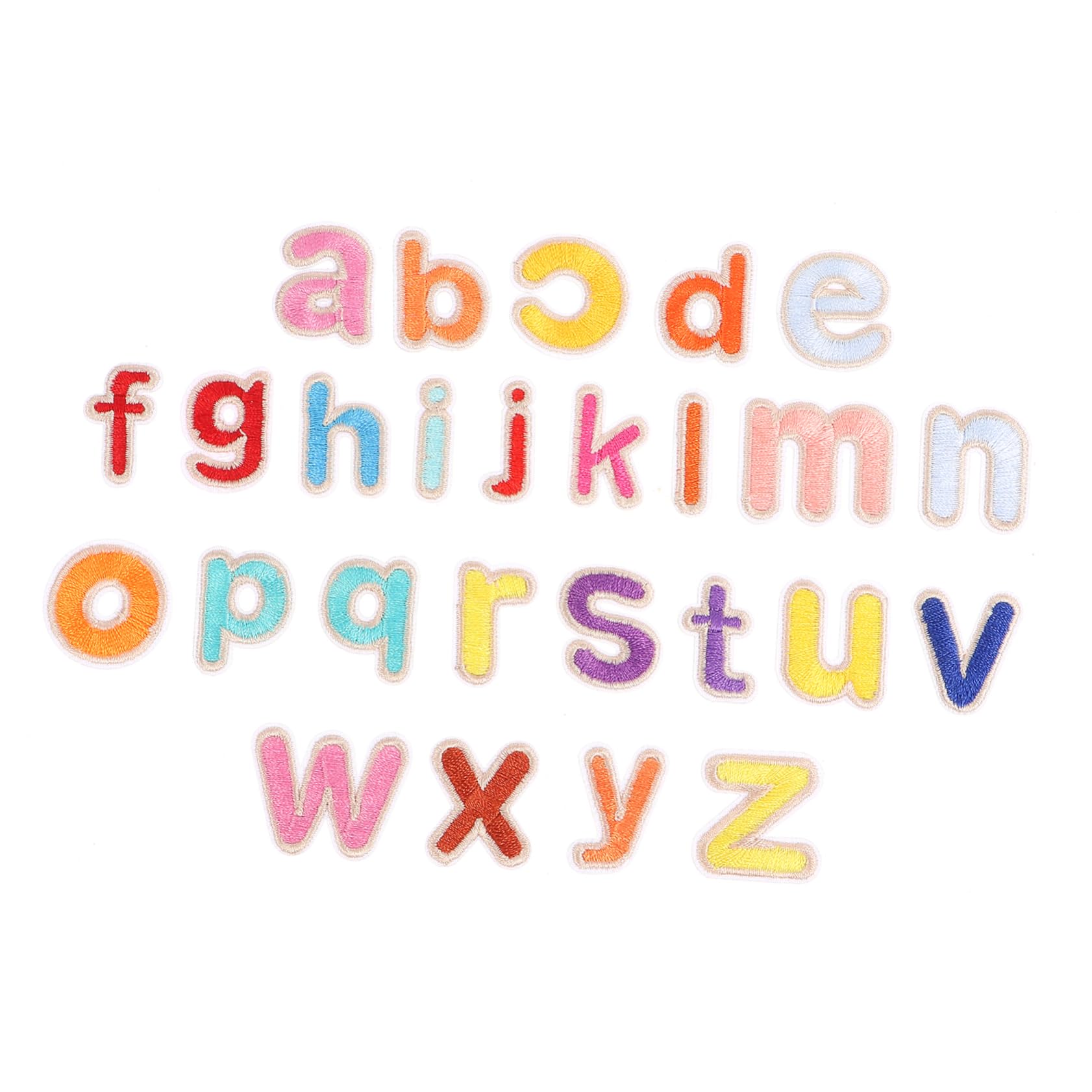 Amazon.co.jp: FRCOLOR 26個 アルファベットのパッチ A-z 刺繍ワッペン 