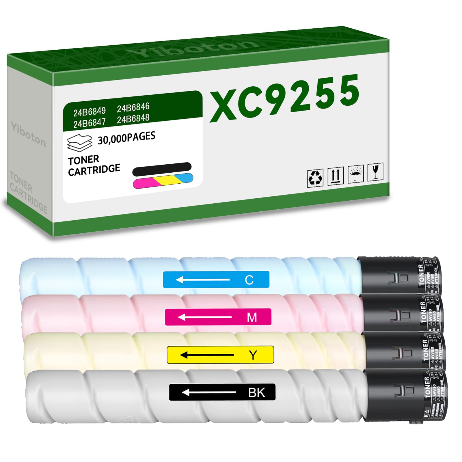 High Yield XC9255 Toner Cartridges for XC9255 XC9235 XC9245 XC9265 Printer | with New Chip 24B6849 24B6846 24B6847 24B6848,Compatible with Lexmark XC9235 XC9245 XC9255 XC9265 Multifunction Printers