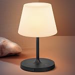 Cordless Outdoor Touch Table Lamp, Waterproof Small Shower Lamp, 4000mAh Battery Operated Rechargeable Dimmable Desk Lamp for Patio, Restaurant, Camping, Home-Wood Grain
