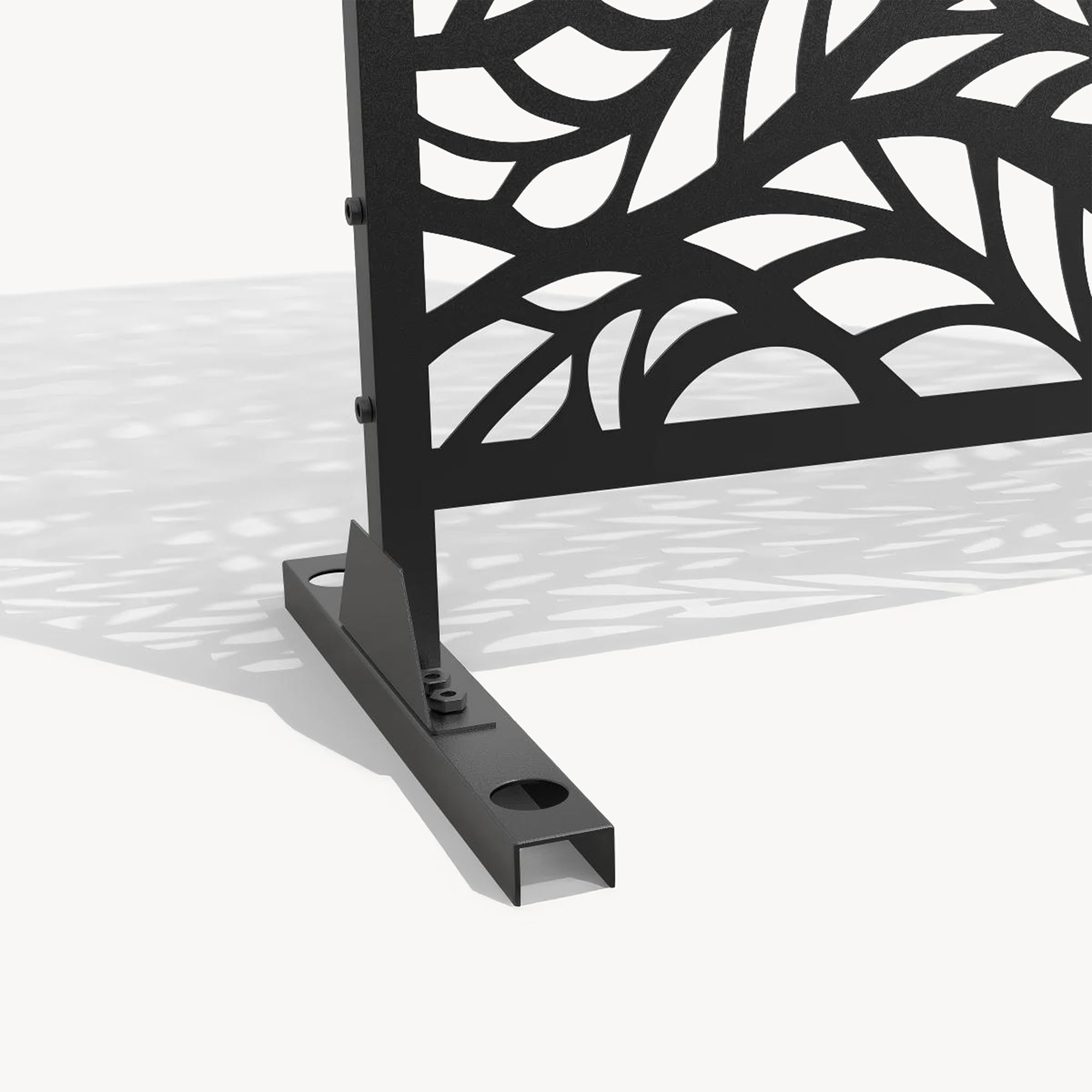 casa.pro Pannello Divisorio per Spazi Esterni Interni Parete Divisoria in Acciaio Separatore Decorativo Metallo Frangivista per Giardino Terrazza Balcone 180 x 120 cm - Nero