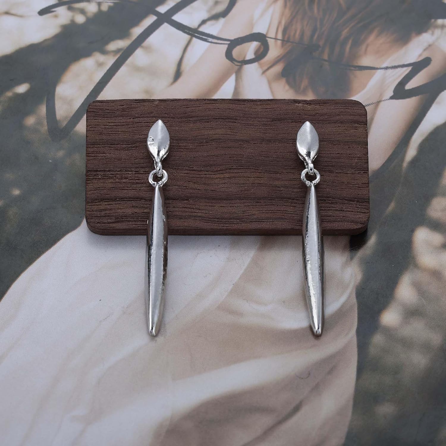 Boho Long Teardrop Drop Earrings Gold Long Bar Dangle Earrings Vintage Waterdrop Stud Earrings Statement Teardrop Earrings Jewelry for Women - Image 7