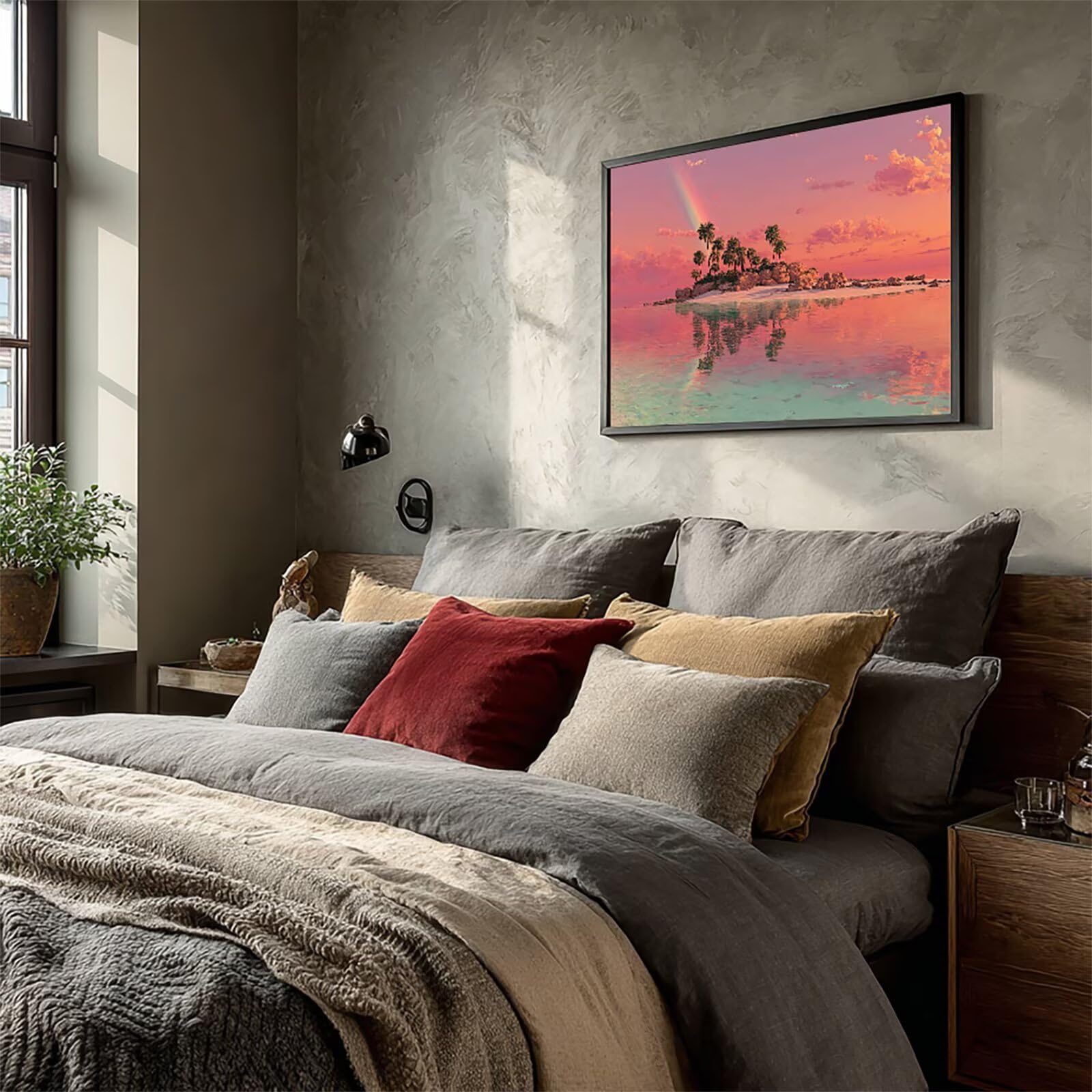 Różowe diamentowe malowanie, plaża DIY diamentowe malowanie dorosłe, 5D DIY Dorośli rysunki z diamentami, zestawy do samodzielnego haftu krzyżykowego, zestawy do haftu krzyżykowego, zestawy diamentów