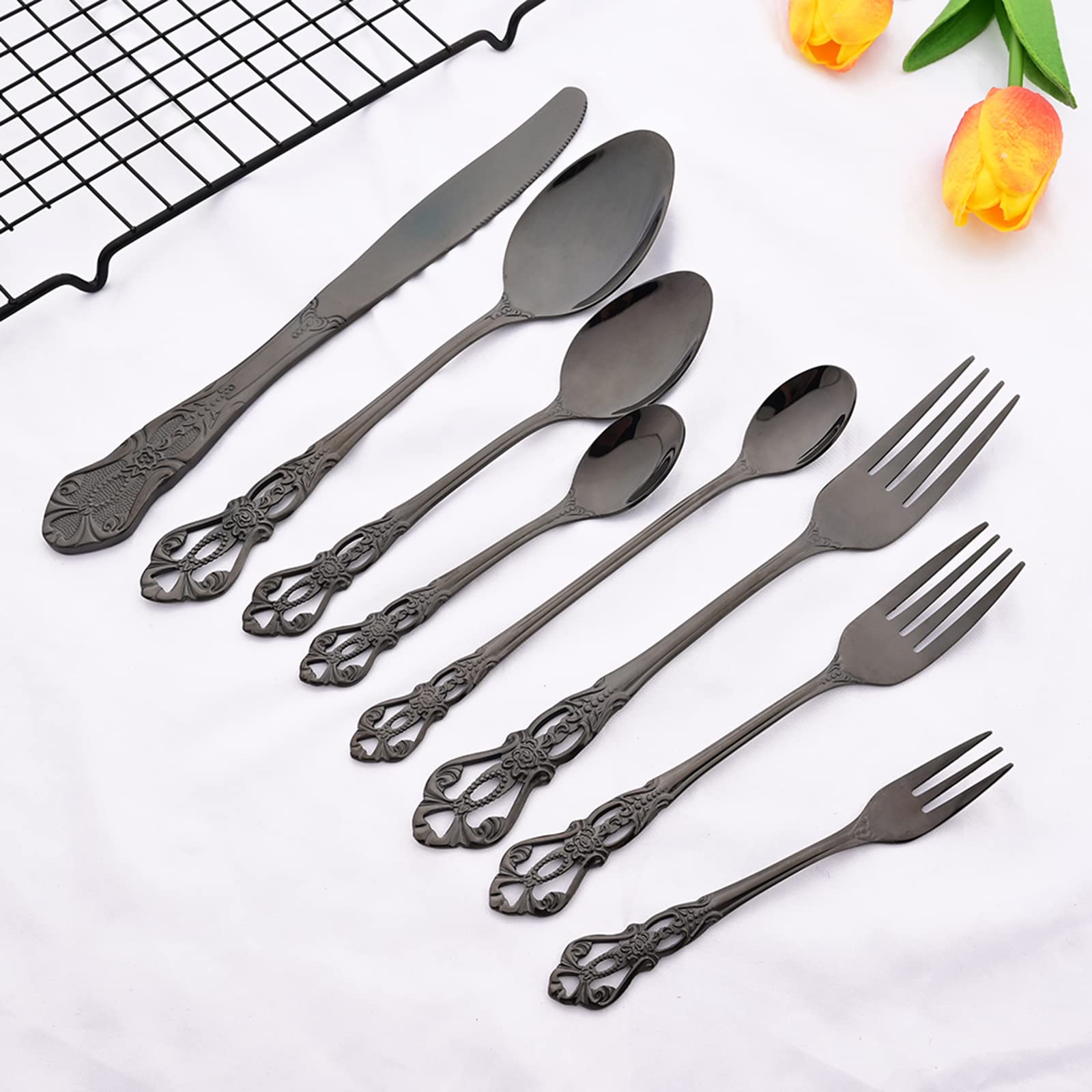 BRIIEC 8-Piece Vintage Dessert Fork Set 6.61