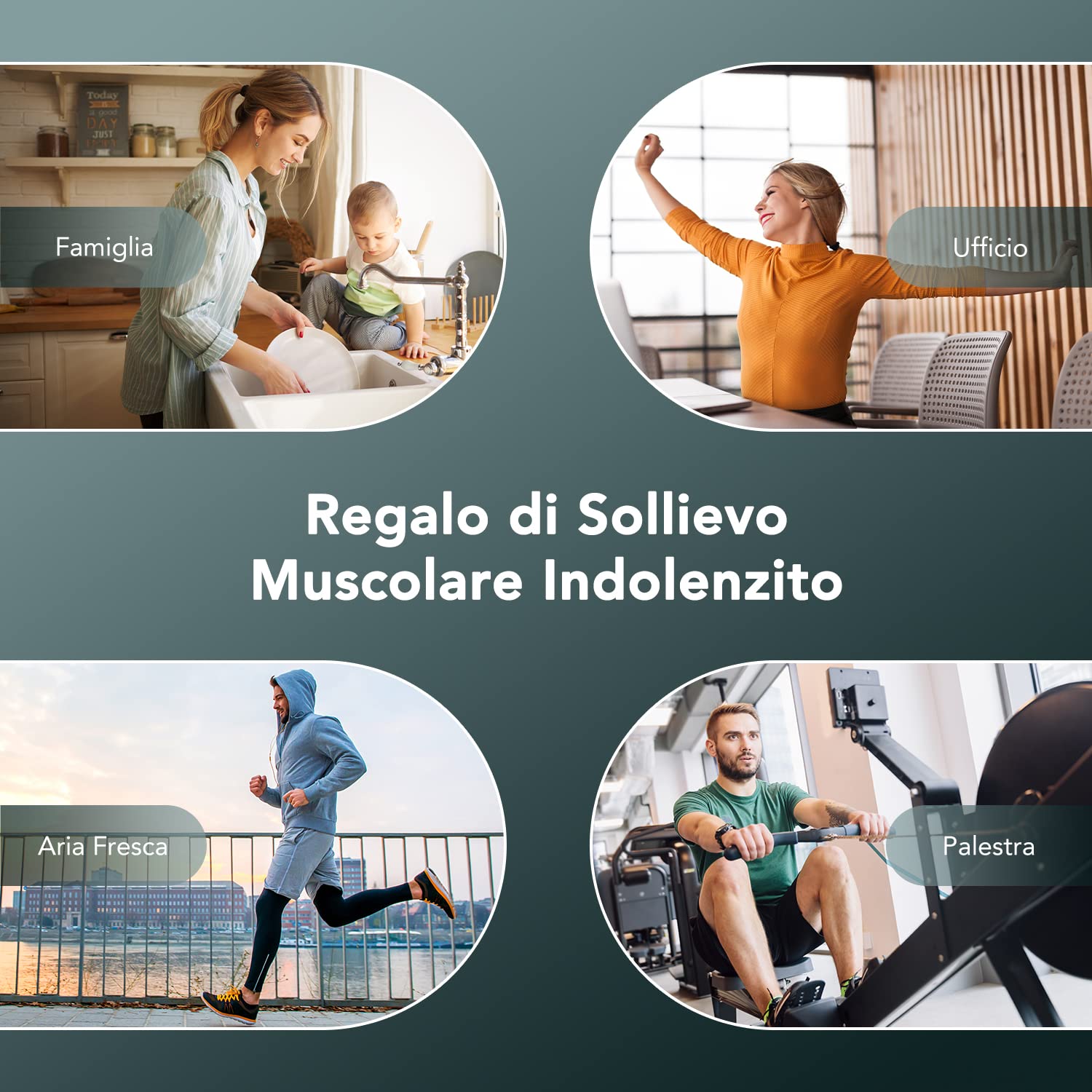 Opove Pistola Massaggio Muscolare Tessuto Profondo 14,5 mm Massaggiatore Muscolare Elettrico Portatile Design Ergonomico Per Collo, Schiena, Spalle E Gambe Rilassamento Muscolare Apex Nero