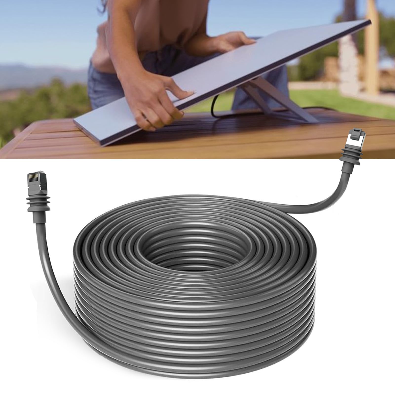 KIMISS Kabel Zamienny do Prostokątnego Satelity Gen3 V3 — Wodoodporny IP68, Przedłużacz Typu Plug and Play 1200 Mb/s (#4)