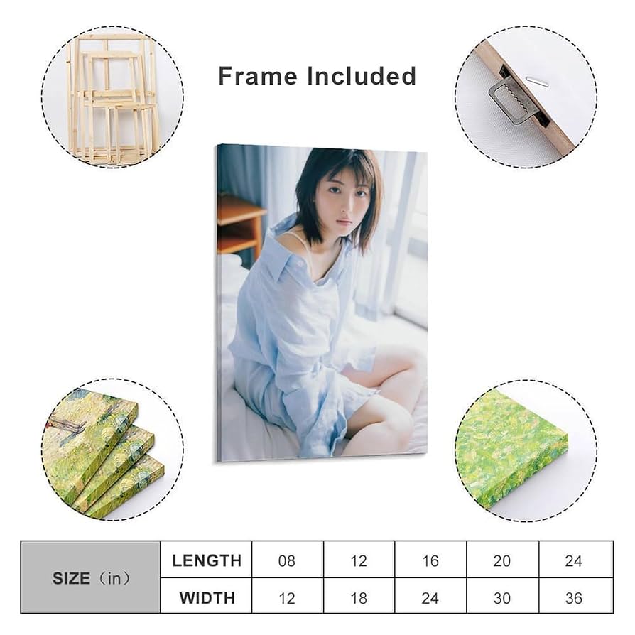 Amazon.co.jp: 浜辺美波 ポスター 装飾画 キャンバス 壁アート
